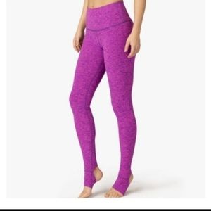 Beyond yoga stirrup pink purple spacedye leggings